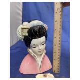 Oriental Lady Head Vase