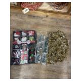 Tote w/ Small Trees - Tinsel & Gift Tags