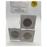 Set of 3 Kennedy half Dollars 1973-D 1973 1979