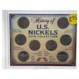 History of US Nickels Coin Collection