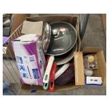 Box w/Light Bulbs - Mop Pads - Pans - Wire Rack