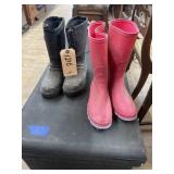 2 Pairs Boots Size 3 & Size 6
