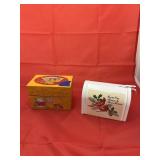 Tin Mailbox in box & Decorative Recipe Box