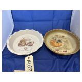 2pc - Frankoma & Harvest Pie Plates