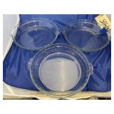 3pc - Pyrex Pie Plates