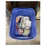 Fishing Lures in Plastic Tote