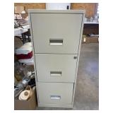 Metal 3 Drawer Filing Cabinet