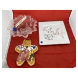 3pc - Christmas Plates & Christmas Footed Dish