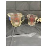 2 - Pyrex Glass Measuring Cups
