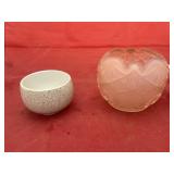 Pink Glass Bowl & Small Bowl