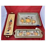3pc Harvest Fall Serving Platters