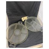 2 - Glass Serving Platters