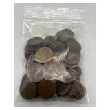 Approx 100 Wheat Pennies - var years