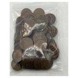 Approx 100 Wheat Pennies - var years
