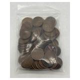 Approx 100 Wheat Pennies - var years