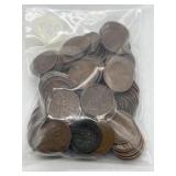 Approx 100 Wheat Pennies - var years