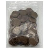 Approx 100 Wheat Pennies - var years