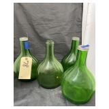 4 - Green Serving Bottles