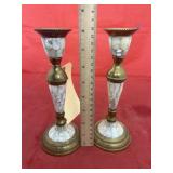 2 - Metal Candle Holders