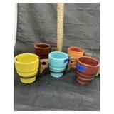 5 Pcs - Glass Coffee Mugs