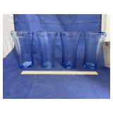 4 - Blue Glass Tumblers