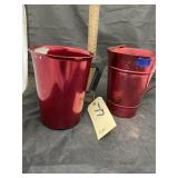 2 - Metal Serving Pitchers