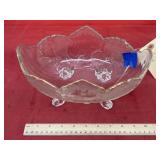 Glass Footed Fruit Bowl
