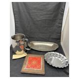 Trivet - 2 Metal Platters Silver CN Copper