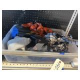 Plastic Tote w/Clothes