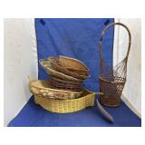 Pile of Assorted Woven Baskets