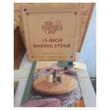 2pc - Wooden Lazy Susan - 15in Baking Stone