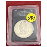 Authenticated Brilliant Unc Dollar Coin