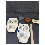 4 Pcs - Shot Glass - Wood Candle Holder