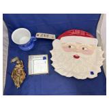 4 Pcs - Santa Platter - Mug - Trinket Box