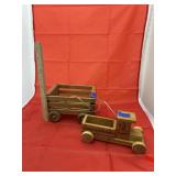 Wooden Car & Wooden Wagon