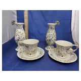 6 Pcs - Lenox Cups - Plates - Candle Holders