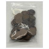 Approx 100 Wheat Pennies - var years