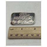 1 Troy Ounce 0.999 Fine Silver Bar