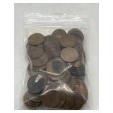 Approx 100 Wheat Pennies - var years