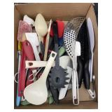 Box of Assorted Kitchen Utensils