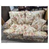 Cloth Upholstered Loveseat 60"L
