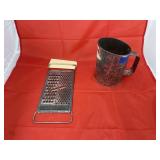 2pc - Vintage Sifter - Cheese Grater
