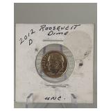 Roosevelt Dime Unc 2012 D