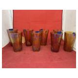 8 - Carnival Glass Cups
