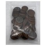Approx 100 Wheat Pennies - var years