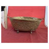 Hammered Metal Footed Bowl