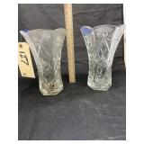 2 Glass Vases