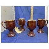 4 - Hull USA Footed Mugs