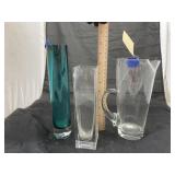 3 Pcs - Pitcher & 2 Small Vases