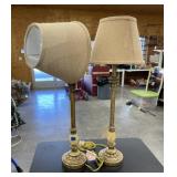 2pc- Metal Lamps w/Shades